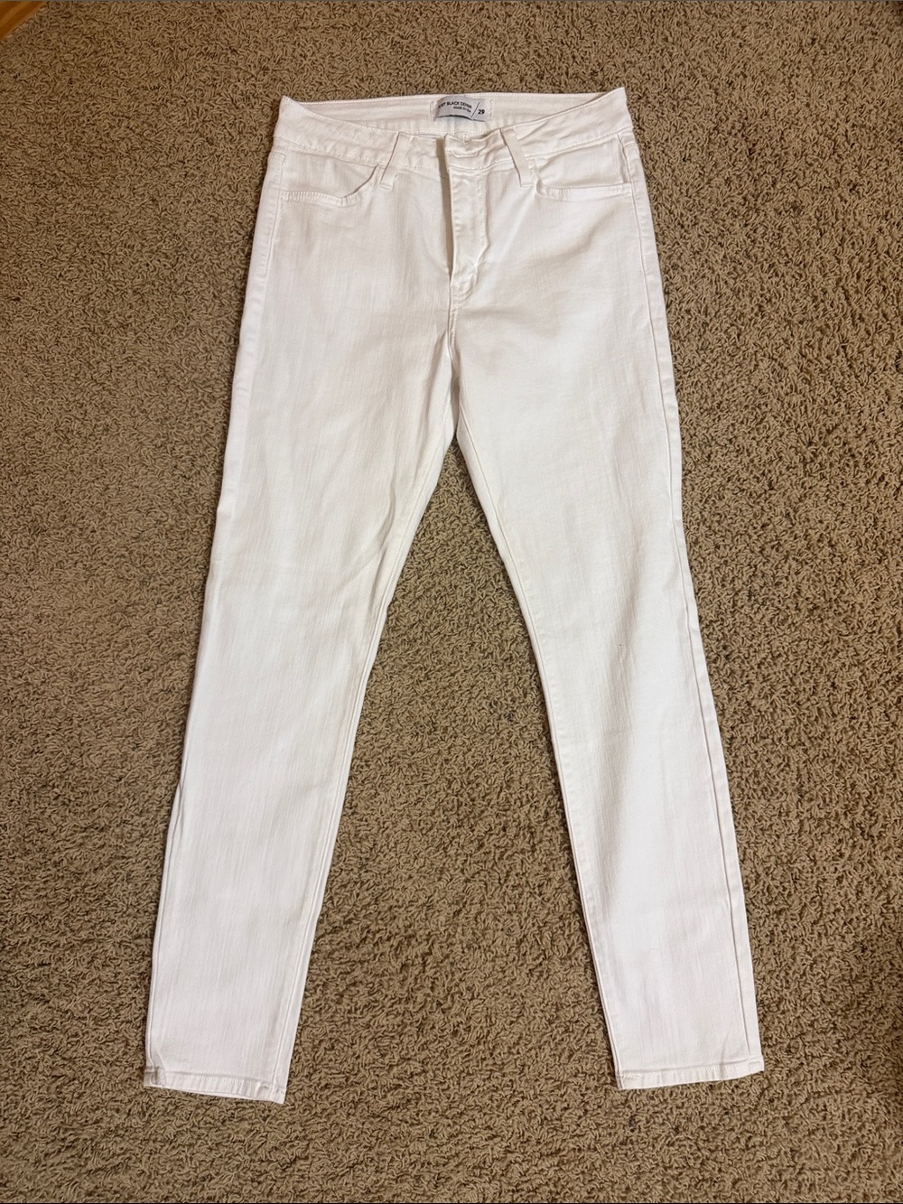 White High-Rise Skinny Jeans - Just Black Denim